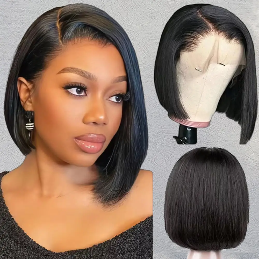Bob Wig Human Hair 13x4 HD Lace Front BOB Body Wave Wigs for Black Women Glueless Pre-Plucked Human Hair Natural Hairline - Image 3