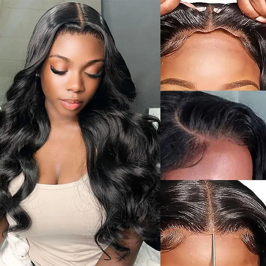 Body Wave 5x5 Glueless Wig Human Hair Pre Plucked Pre Cut Lace Wig Ready to Wear Lace Closure Wig For Black Women - Image 3