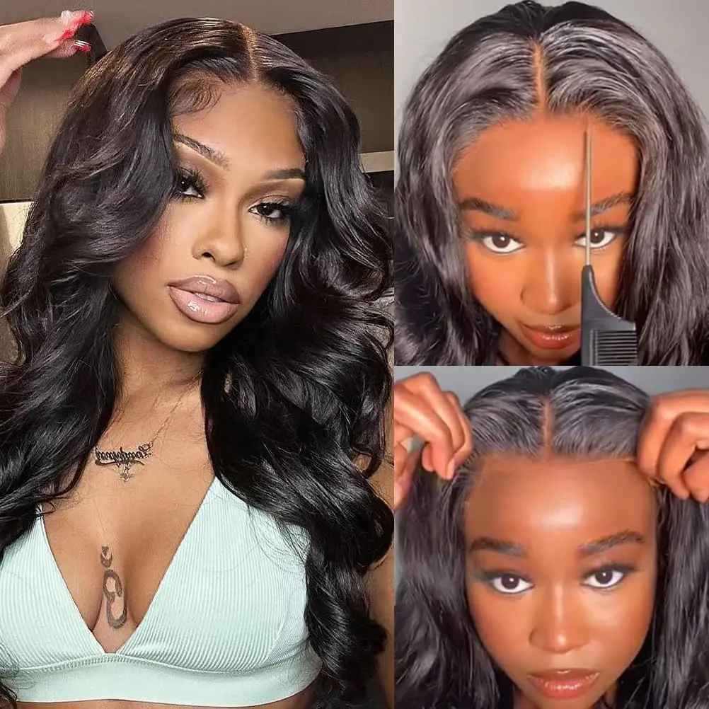 Body Wave 5x5 Glueless Wig Human Hair Pre Plucked Pre Cut Lace Wig Ready to Wear Lace Closure Wig For Black Women - Image 4