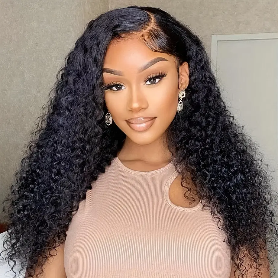 5X5 Water Wave Lace Closure Wigs Human Hair Upgraded Glueless Wig Wear And Go Glueless Wigs Human Hair Pre Plucked Pre Cut Ready to Wear Glueless HD Lace Front Wigs for Women 180% Density - Image 6