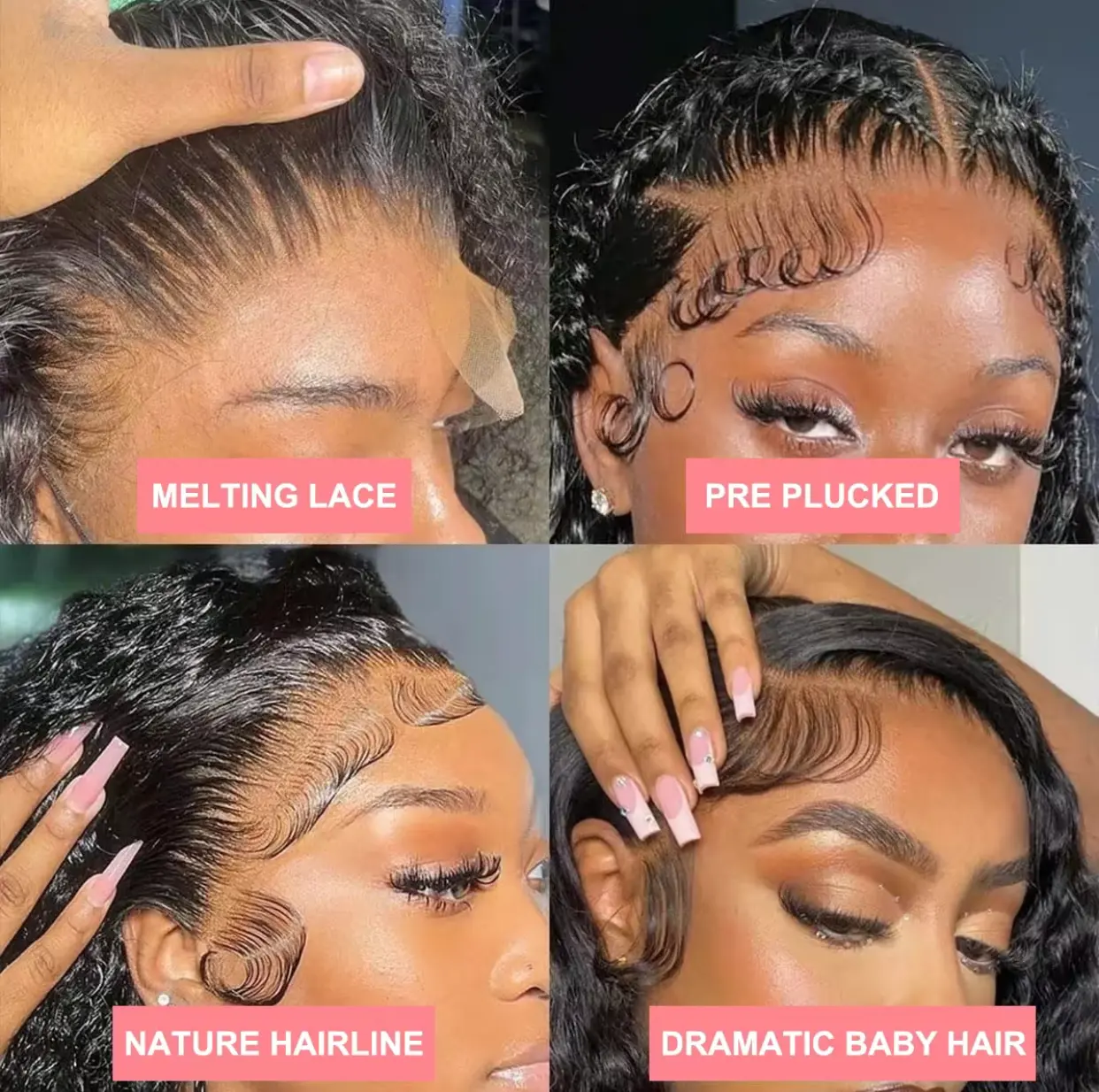 Wear and Go Glueless Bob Wigs Human Hair Pre Plucked Pre Cut Short Bob Lace Front Wigs 5x5 Hd Lace Closure Wigs Human Hair for Beginners Natural Black - Image 7