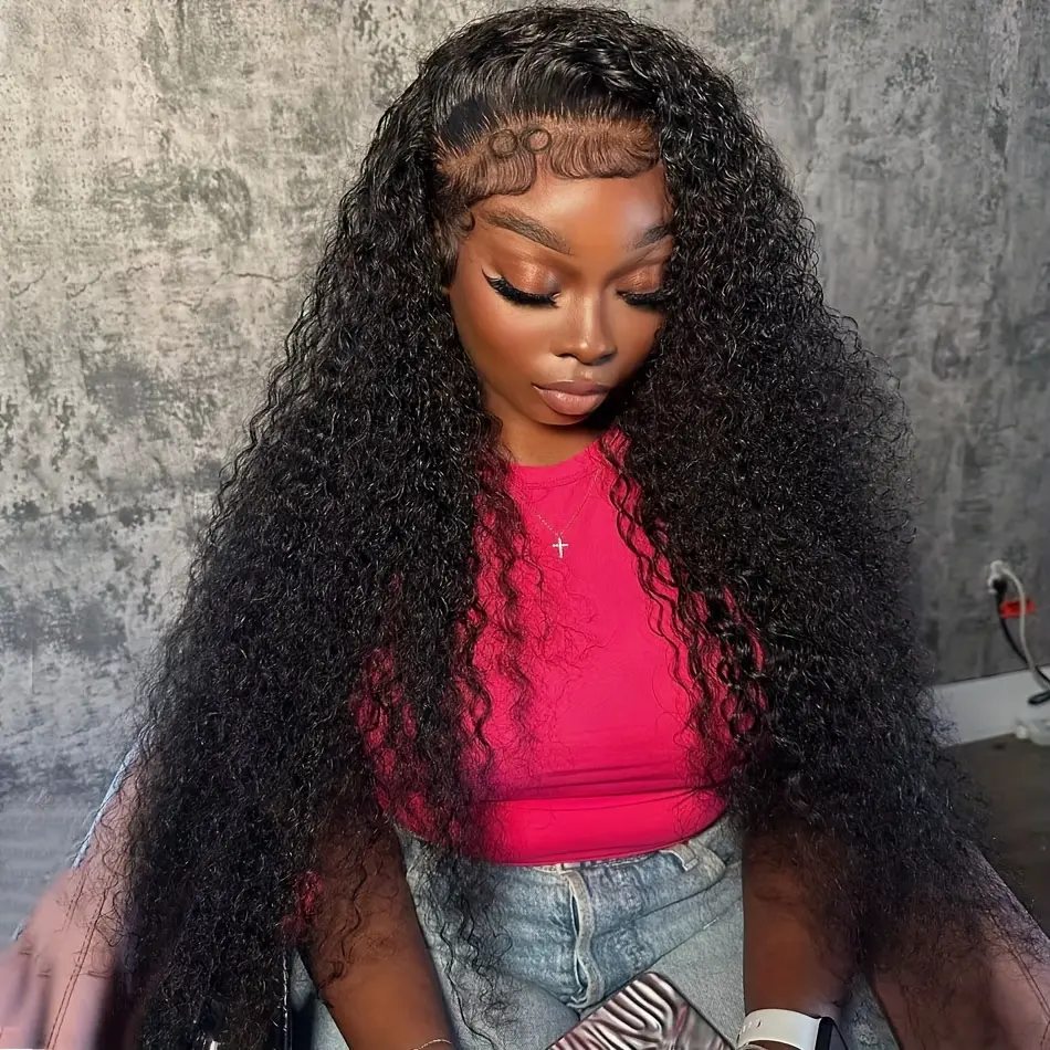 5X5 Water Wave Lace Closure Wigs Human Hair Upgraded Glueless Wig Wear And Go Glueless Wigs Human Hair Pre Plucked Pre Cut Ready to Wear Glueless HD Lace Front Wigs for Women 180% Density - Image 8
