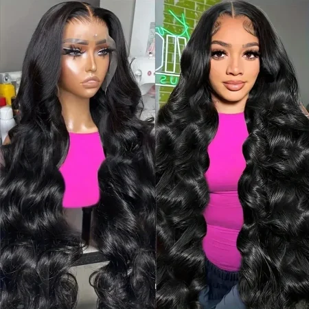 Body Wave 13x6 HD Lace Front Human Hair Wigs 180% Density Pre Plucked Lace Frontal Human Hair Wigs For Women