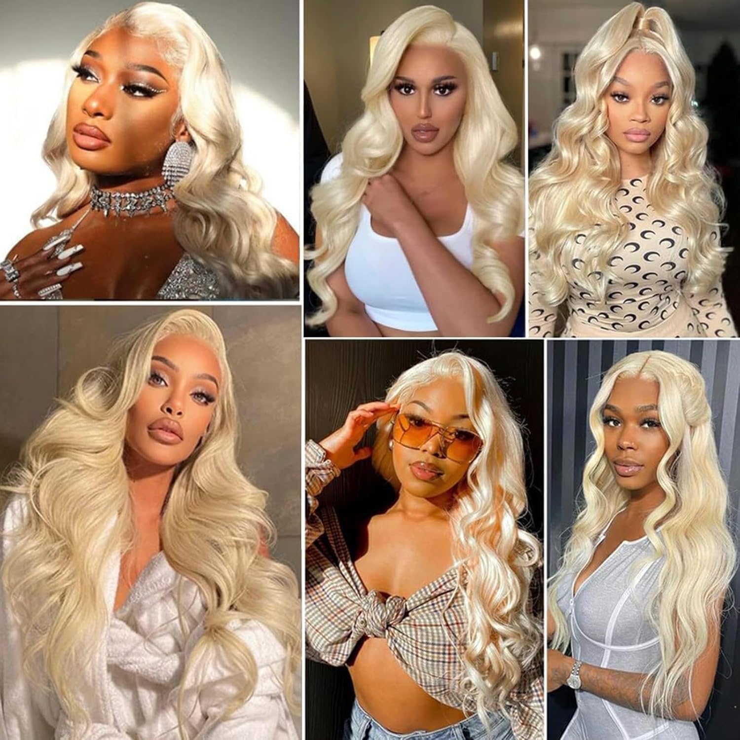 13X4 HD Lace Front Wigs Human Hair Wigs 613 Blonde Colored 180% Density HD Transparent Blonde Body Wave Lace Front Wigs Human Hair Pre Plucked 13x6 HD Lace Frontal Wig Glueless Wigs For Women - Image 4