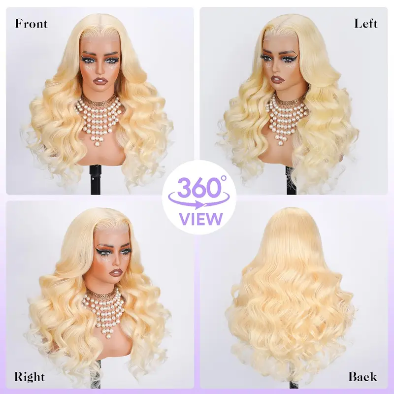 613 Blonde Body Wave 5x5 HD Transparent Lace Frontal Human Hair Wigs 180% Density Brazilian Hiar Straight Lace Front Human Hair Wigs - Image 7