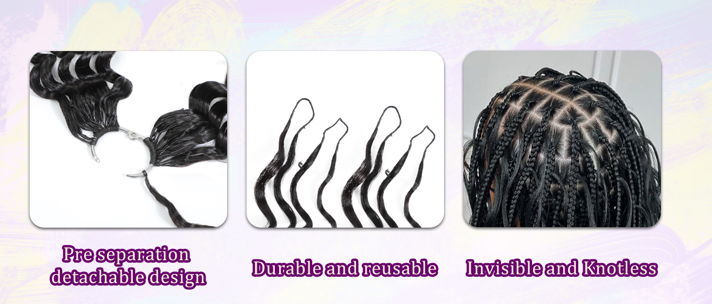 Curly Feather Miracle Knots Crochet Human Hair Feeling Invisible Knotless Pre-Separated Deep Wave Crochet Hair Extensions 120g 8 Wigshumanhair