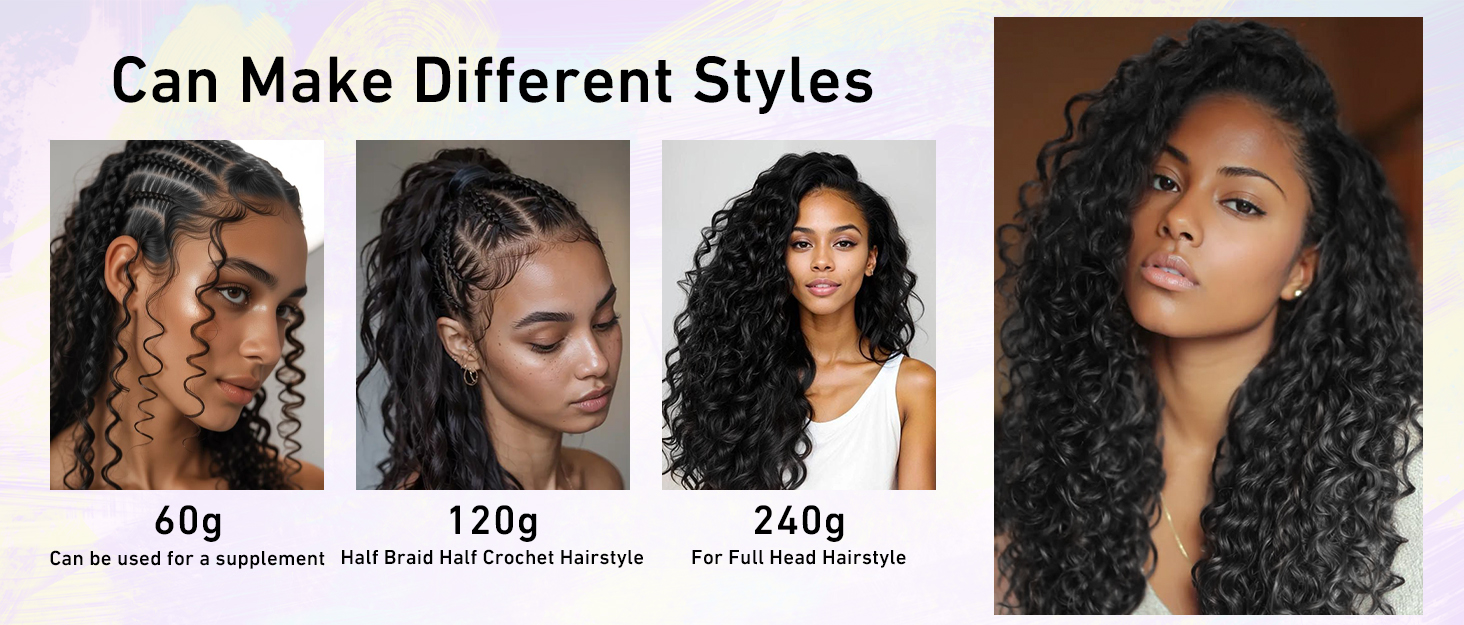 Curly Feather Miracle Knots Crochet Human Hair Feeling Invisible Knotless Pre-Separated Deep Wave Crochet Hair Extensions 120g 10 Wigshumanhair