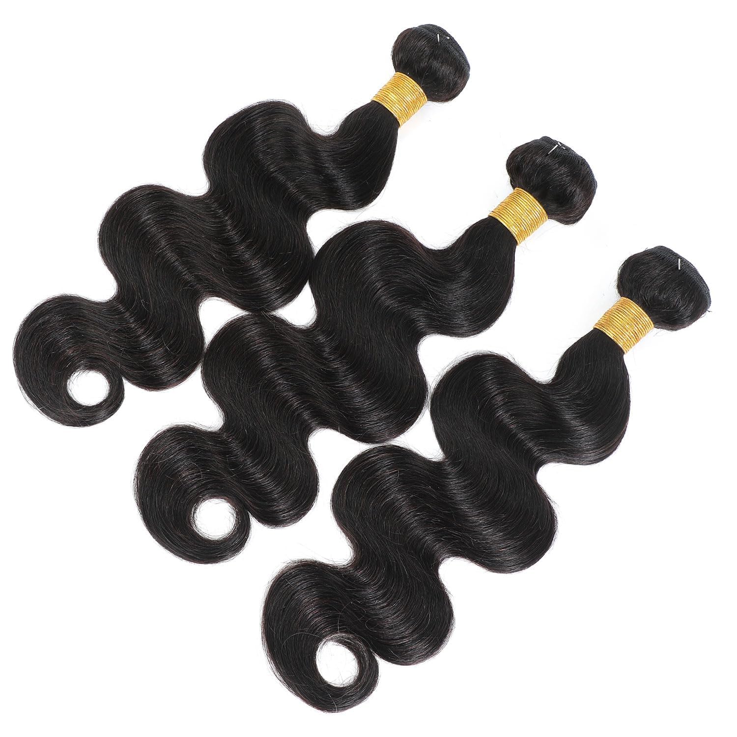 Human Hair Bundles 12 14 16 Inch 12A 100% Unprocessed Brazilian Virgin Hair Glossy Quick Weave Body Wave 3 Bundles Deals Natural Black Extensions 3 Human Hair Bundles 12 14 16 Inch 12A 100% Unprocessed Brazilian Virgin Hair Glossy Quick Weave Body Wave 3 Bundles Deals Natural Black Extensions - Image 3
