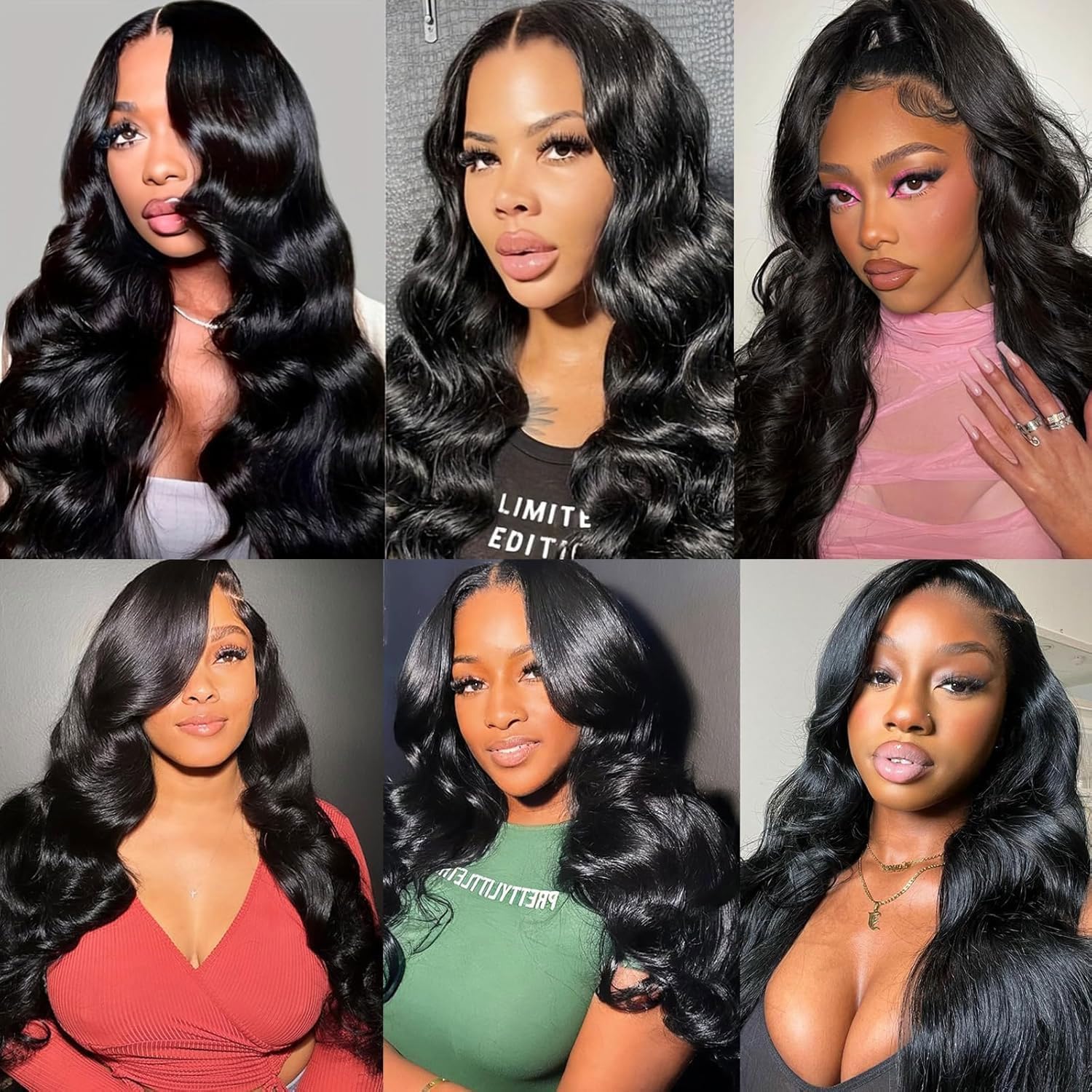 Human Hair Bundles 12 14 16 Inch 12A 100% Unprocessed Brazilian Virgin Hair Glossy Quick Weave Body Wave 3 Bundles Deals Natural Black Extensions 5 WigsHumanHair