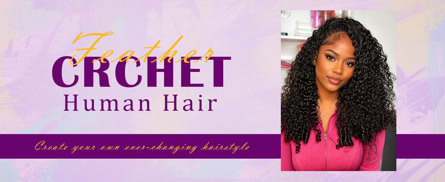 Burmese Curly Crochet Human Hair 18 Inch 120g Human Crochet Hair for Black Women Miracle Knots Hair Pre-Separated 7 WigsHumanHair