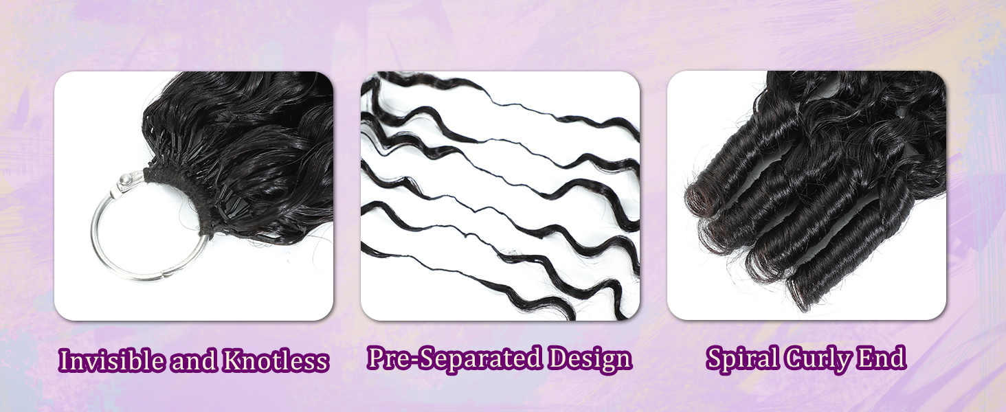 Burmese Curly Crochet Human Hair 18 Inch 120g Human Crochet Hair for Black Women Miracle Knots Hair Pre-Separated 9 WigsHumanHair