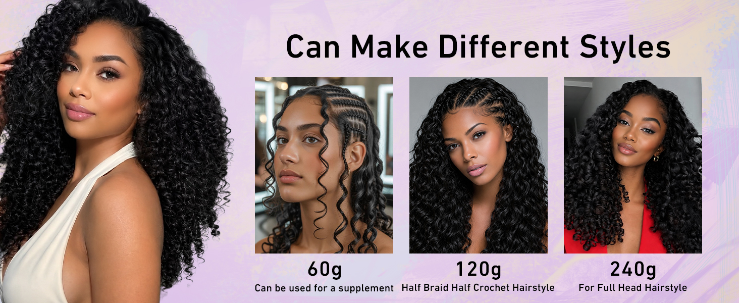 Burmese Curly Crochet Human Hair 18 Inch 120g Human Crochet Hair for Black Women Miracle Knots Hair Pre-Separated 10 WigsHumanHair