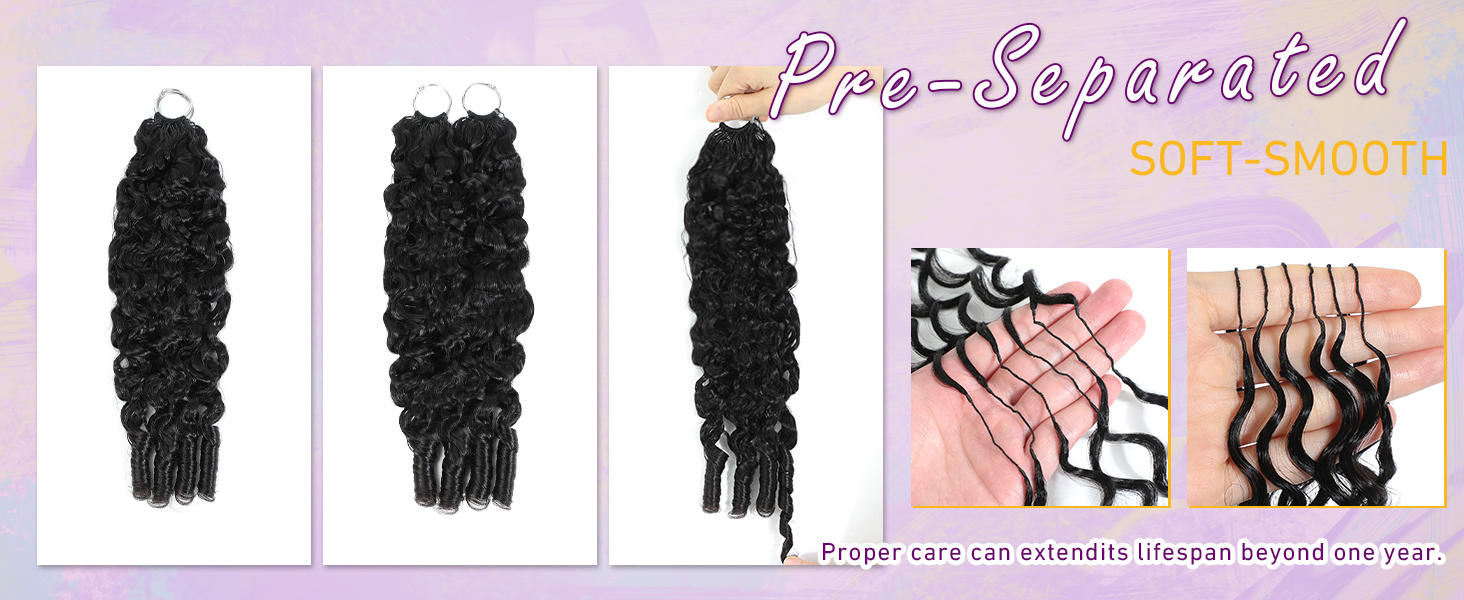 Burmese Curly Crochet Human Hair 18 Inch 120g Human Crochet Hair for Black Women Miracle Knots Hair Pre-Separated 11 WigsHumanHair